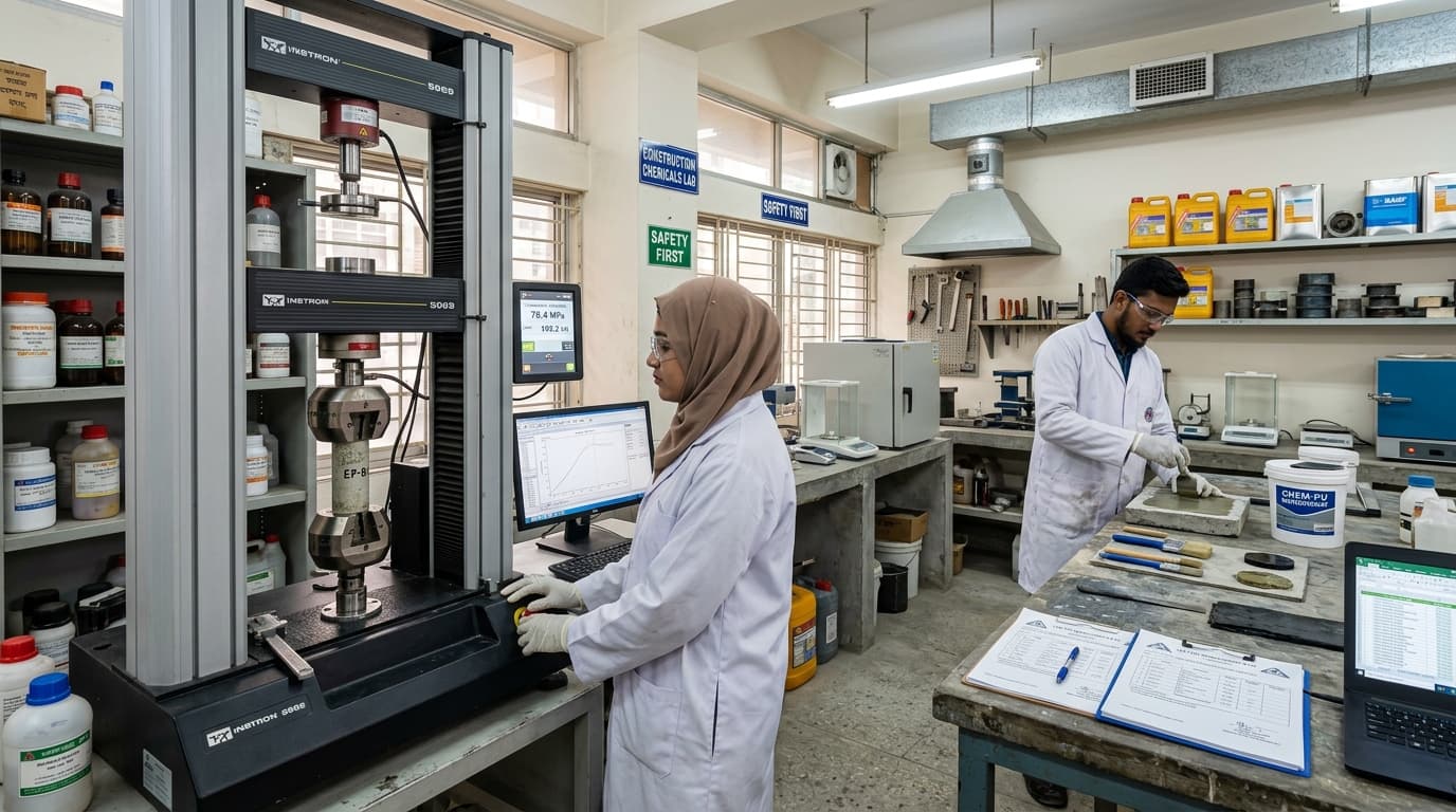 KB Flooring technical testing and chemical engineering laboratory